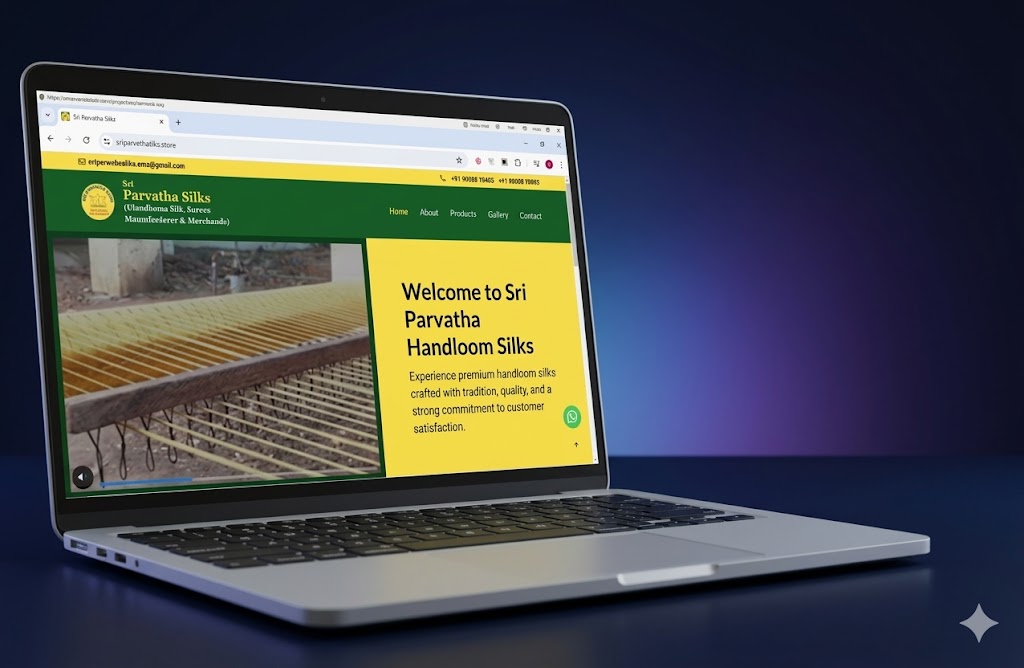 Sri Parvatha Silks App Interface Design Preview